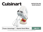 Cuisinart HM-70C - Hand Mixer Specifications