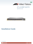 Allied Telesis AT-x510DP-52GTX Installation guide