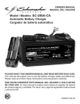 Schumacher Electric SC-200A-CA Operating instructions