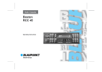 Blaupunkt RCC 45 Operating instructions