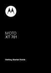 Motorola XT701 User`s guide