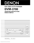 Denon DMV-3700 Operating instructions