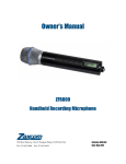 Zaxcom ZFR800 Owner`s manual