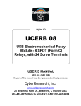 CyberResearch UCERB 24 User`s manual