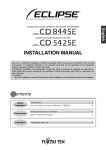 Eclipse CD8445E Installation manual
