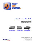 Algo 4102 AuxBox USB User guide