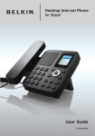 Belkin F1PP010EN-SK - Desktop Internet Phone User guide