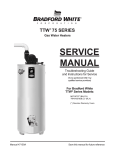 Bradford White TTW 75 SERIES Service manual