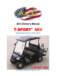 ACG T SPORT NEV Owner`s manual