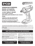 Ryobi P234G Operator`s manual