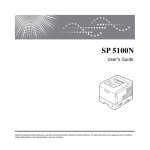 Ricoh 5100N - Aficio SP B/W Laser Printer User`s guide