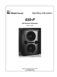 Meyer Sound MP-2 Operating instructions
