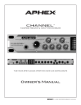 Aphex Channel Owner`s manual