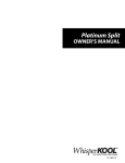 WhisperKool Extreme Platinum Series Owner`s manual