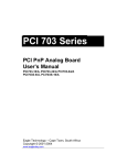 Eagle Technology PCI703-16/A User`s manual