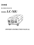 Eiki LC-XlU Instruction manual