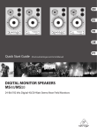 Behringer DIGITAL MONITOR SPEAKERS MS40 Specifications