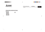 Mitsubishi MSH-A30WV Operating instructions