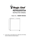 Magic Chef MCBR170W Instruction manual