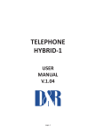 D&R TELEPHONE HYBRID-2 User manual