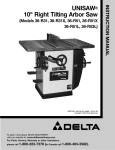 Delta 36-R31X Instruction manual