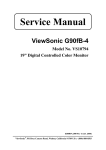 ViewSonic G90FB-2 Service manual