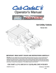 Cub Cadet 642 Operator`s manual