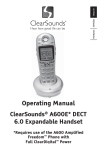 ClearSounds A600E Operating instructions