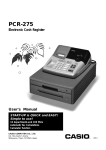 Casio PCR-208 User`s manual