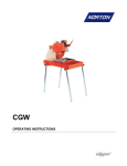 SAINT-GOBAIN ABRASIVES CGW 1.30.1 230V+Blade Operating instructions