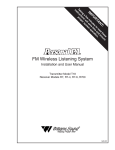 Williams Sound R700 User manual