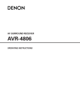 Denon AVR 4806 - AV Receiver Operating instructions
