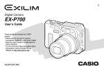 Casio EX-P700 - EXILIM Digital Camera User`s guide