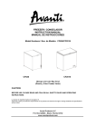 Avanti CF2016 Instruction manual