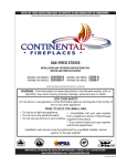 Continental Fireplaces BCDV42CFP Operating instructions