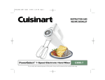 Cuisinart CHM-3 - Electronic Hand Mixer 3 Speed Specifications