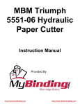 My Binding MBM Triumph 5551-06 Instruction manual