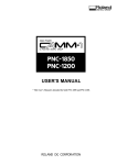 Roland PNC-1200 User`s manual