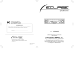 Eclipse CD3403 Owner`s manual
