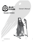 Blue Clean AR383 Owner`s manual
