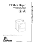 Alliance Laundry Systems D677I Installation manual