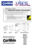Certikin MB265 Operating instructions