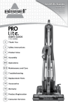 Bissell PROLITE MULTI CYCLONIC User`s guide