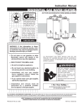 Reliance Water Heaters FVIR C3 Instruction manual