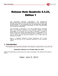 Release Note Quadro2x 5.3.23, Edition 1