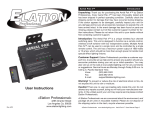 Elation Aerial Pak 4 User manual