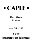 Caple CR 1100 Instruction manual