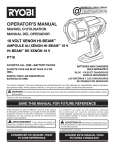 Ryobi P716 Operator`s manual