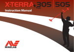 Minelab X-Terra 505 Instruction manual