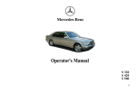 Mercedes-Benz S420 Operator`s manual